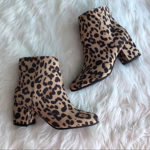 time and tru leopard booties
